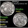 Image 1 : 1944-p Walking Liberty Half Dollar 50c Grades Select+ Unc