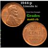Image 1 : 1944-p Lincoln Cent 1c Grades GEM Unc RB