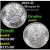 Image 1 : 1887-O Morgan Dollar $1 Grades Select+ Unc