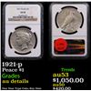 Image 1 : NGC 1921-p Peace Dollar $1 Graded au details By NGC