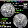 Image 1 : ***Auction Highlight*** 1884-s Morgan Dollar $1 Graded Select Unc By USCG (fc)
