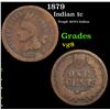 Image 1 : 1879 Indian Cent 1c Grades vg, very good