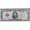 Image 2 : 1928C $5 Red Seal Legal Tender Note  Grades vf+