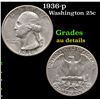 1936-p Washington Quarter 25c Grades AU Details
