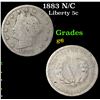1883 N/C Liberty Nickel 5c Grades g+