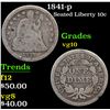 Image 1 : 1841-p Seated Liberty Dime 10c Grades vg+