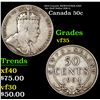 1904 Canada NEWFOUNDLAND 50c Half Dollar KM-11 Grades vf++