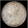 Image 2 : 1885 India-British Rupee Type A Bust, Type I Reverse KM-492 Grades vf++