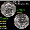 Image 1 : 1951-d Washington Quarter 25c Grades GEM+ Unc