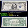 Image 1 : 50x Nonconsecutive Serial Number 1957(A-B) $1 Blue Seal Silver Certificates Grades vf-au