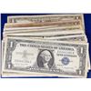 Image 6 : 50x Nonconsecutive Serial Number 1957(A-B) $1 Blue Seal Silver Certificates Grades vf-au