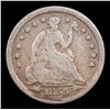 Image 2 : 1855 Arrows Seated Liberty Half Dime 1/2 10c Grades f details