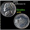 Proof 1955 Jefferson Nickel 5c Grades GEM+ Proof