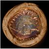 Image 3 : Mixed small cents 1c orig shotgun roll, 1917-d Wheat Cent, 1897 Indian Cent other end, Brinks Wrappe