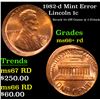Image 1 : 1982-d Lincoln Cent Mint Error 1c Grades GEM++ RD