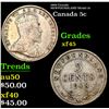 1908 Canada NEWFOUNDLAND Nickel 5c Grades xf+