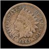 Image 2 : 1863 Indian Cent 1c Grades f+