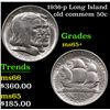 Image 1 : 1936-p Long Island Old Commem Half Dollar 50c Grades GEM+ Unc