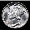 Image 2 : 1943-p Mercury Dime 10c Grades GEM+ FSB