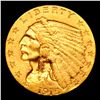 Image 2 : ***Auction Highlight*** 1915-p Gold Indian Quarter Eagle $2 1/2 Graded Select+ Unc By USCG (fc)