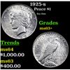 Image 1 : 1925-s Peace Dollar $1 Grades Select+ Unc