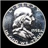 Image 2 : Proof 1958 Franklin Half Dollar 50c Grades GEM++ Proof