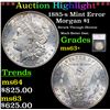 Image 1 : ***Auction Highlight*** 1885-s Morgan Dollar Mint Error  $1 Graded ms63+ By SEGS (fc)