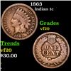 Image 1 : 1863 Indian Cent 1c Grades vf, very fine