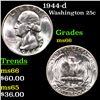 Image 1 : 1944-d Washington Quarter 25c Grades GEM+ Unc