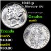 Image 1 : 1945-p Mercury Dime 10c Grades GEM Unc