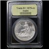 Image 4 : ***Auction Highlight*** 1875-cc Trade Dollar Chopmarked $1 Graded Choice Unc By USCG (fc)