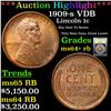Image 1 : ***Auction Highlight*** 1909-s VDB Lincoln Cent 1c Graded Choice+ Unc RB By USCG (fc)