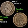 Image 1 : 1862 Indian Cent 1c Grades f, fine