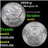 Image 1 : 1898-p Morgan Dollar $1 Grades GEM Unc