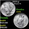 Image 1 : 1923-p Peace Dollar $1 Grades Choice Unc