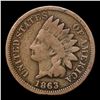Image 2 : 1863 Indian Cent 1c Grades vg+