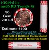 Image 1 : Shotgun Lincoln 1c roll, 2014-d 50 pcs Brandt Wrapper