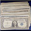 Image 3 : 100x Nonconsecutive Serial Number 1957(A-B) $1 Blue Seal Silver Certificates Grades vf-au