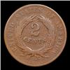 Image 3 : 1865 Plain 5 Two Cent Piece 2c Grades f+