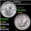 Image 1 : 1920-p Standing Liberty Quarter 25c Grades Choice AU/BU Slider