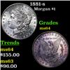 Image 1 : 1881-s Morgan Dollar $1 Grades Choice Unc