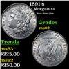 Image 1 : 1891-s Morgan Dollar $1 Grades Select Unc