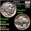 Image 1 : 1914-s Buffalo Nickel 5c Graded Select+ Unc By USCG