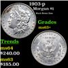 Image 1 : 1903-p Morgan Dollar $1 Grades Select+ Unc