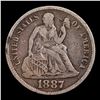 Image 2 : 1887-p Seated Liberty Dime 10c Grades vf, very fine