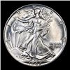 Image 2 : 1942-p Walking Liberty Half Dollar 50c Grades Choice+ Unc