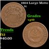 Image 1 : 1864 Large Motto Two Cent Piece 2c Grades vg+