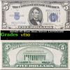 1934D $5 Blue Seal Silver Certificate Grades vf++