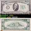 1934B $10 Green Seal Federal Reserve Note Grades vf+