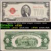 1928G $2 Red Seal Legal Tender Note Grades vf++